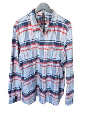 The North Face Plaid Button Down Shirt XXL Coastal Dadcore Outdoor Flannel J32